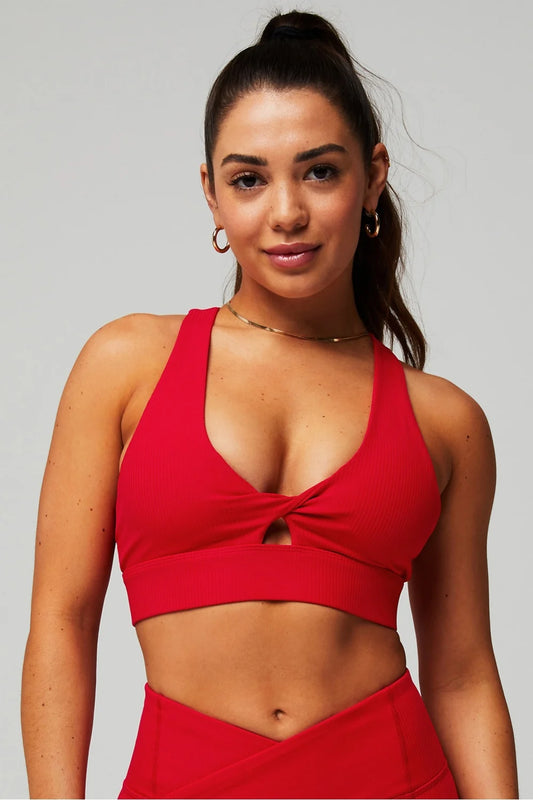 Oasis Rib Twist Medium Impact Sports Bra