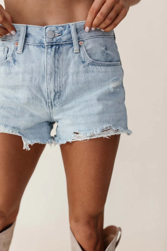 Tatum Light Denim Cutoff Shorts