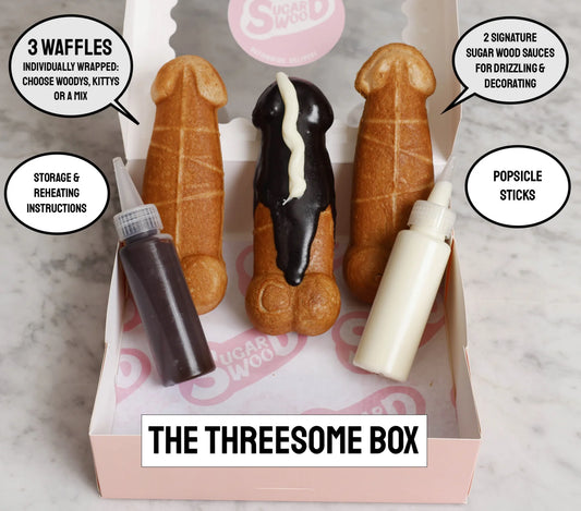 The Threesome Box - Three Naughty Waffles and Two Signature Sauces